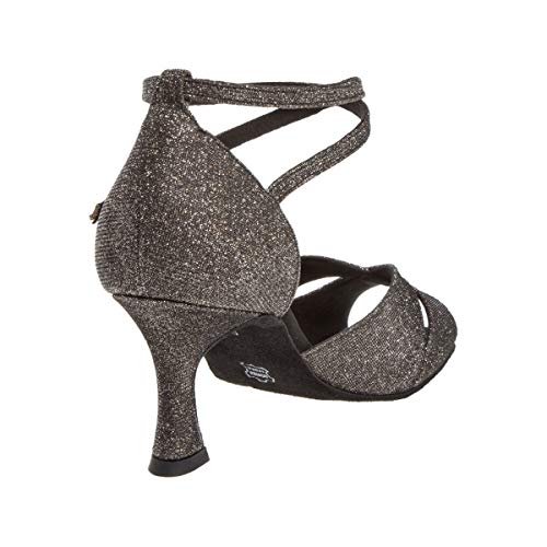Diamant Mujeres Zapatos de Baile Latino 181-087-510 - Brocado Bronce/Glitter - 6,5 cm Flare [UK 5]