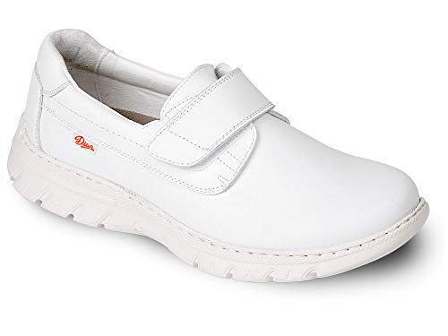 Dian FLORENCIA Zapatilla Tipo Blucher con Cierre de Velcro, SRC+O1+FO, Blanco, Talla 45