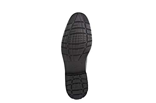Dian ITALIA Zapato Tipo Blucher con Pieza de Piel en la Puntera y Cierre, SRA, Negro, Talla 46
