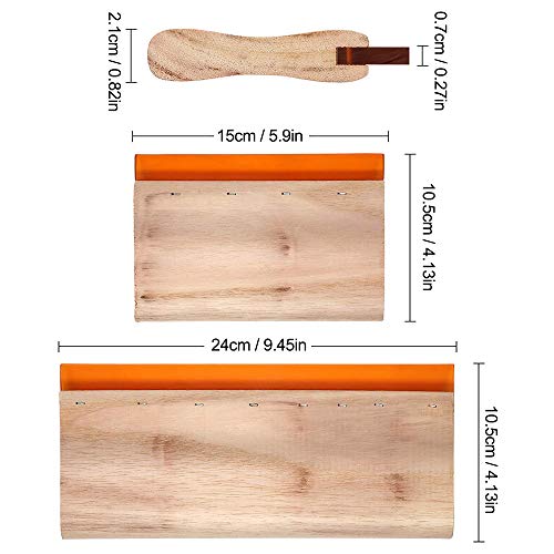 distincty 2 rascadores de serigrafía de madera para serigrafía