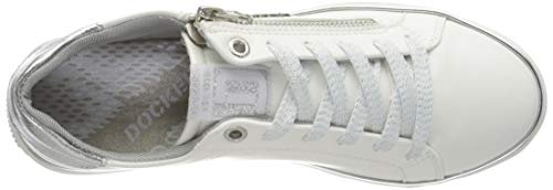 Dockers by Gerli 44MA205-618591, Zapatillas Mujer, Weiss/Silver, 42 EU