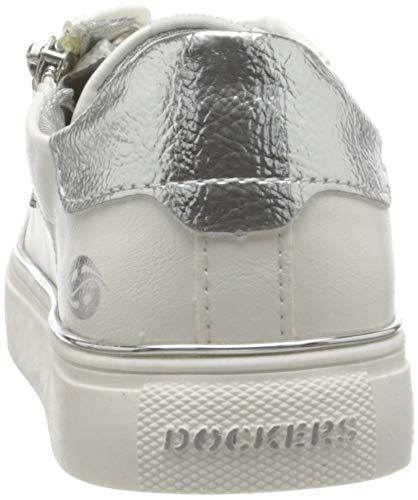 Dockers by Gerli 44MA205-618591, Zapatillas Mujer, Weiss/Silver, 42 EU