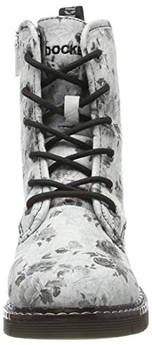 Dockers by Gerli 45pn201, Botas Militar Mujer, Blanco (Weiss/Schwarz 501), 39 EU