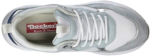 Dockers by Gerli 46nt201-617615, Zapatillas Mujer, Azul (Hellblau/Weiss 615), 39 EU