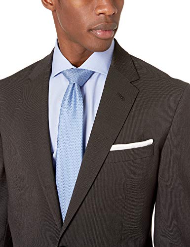 Dockers Stretch 32" Finished Bottom Suit Set de Pantalones de Trajes de Negocios, Pindot Negro, 48 para Hombre