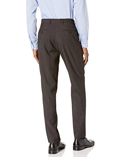 Dockers Stretch 32" Finished Bottom Suit Set de Pantalones de Trajes de Negocios, Pindot Negro, 48 para Hombre