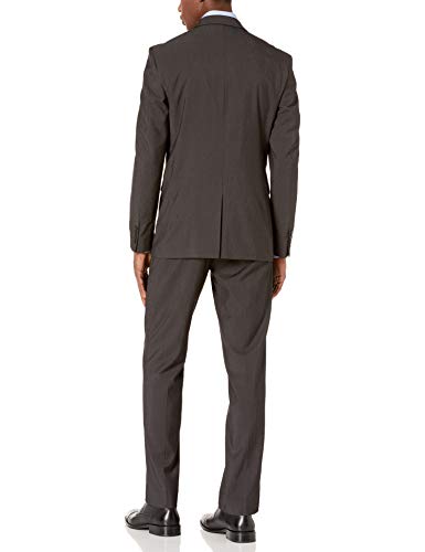 Dockers Stretch 32" Finished Bottom Suit Set de Pantalones de Trajes de Negocios, Pindot Negro, 48 para Hombre