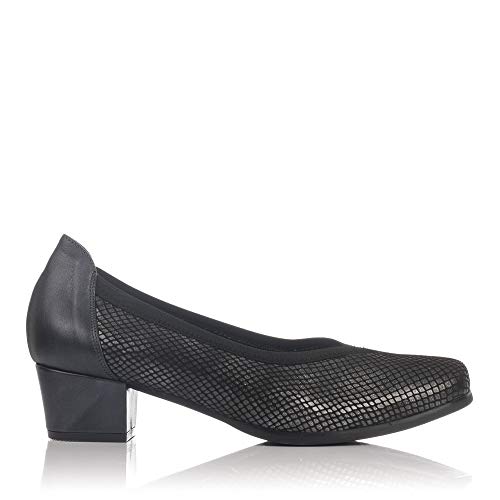 DOCTOR CUTILLAS 81660 Salon Pico Ancho Especial Mujer Plomo 36