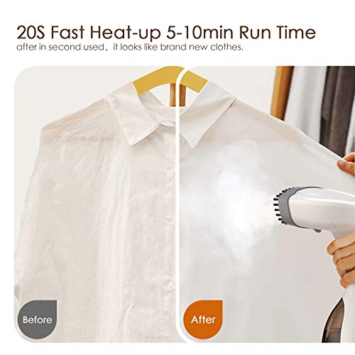 dodocool Plancha Vertical Vapor 2000W,Depósito de 350ML,Pantalla LCD,Plancha Vertical,Plancha de Ropa Vertical&Horizontal,Calienta en 20 Segundos,Plancha de Viaje Portátil,Plancha portátil 2 en 1