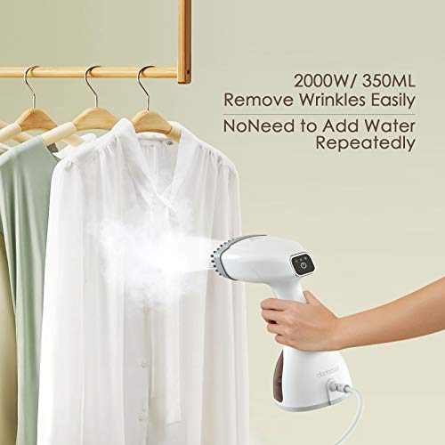 dodocool Plancha Vertical Vapor 2000W,Depósito de 350ML,Pantalla LCD,Plancha Vertical,Plancha de Ropa Vertical&Horizontal,Calienta en 20 Segundos,Plancha de Viaje Portátil,Plancha portátil 2 en 1