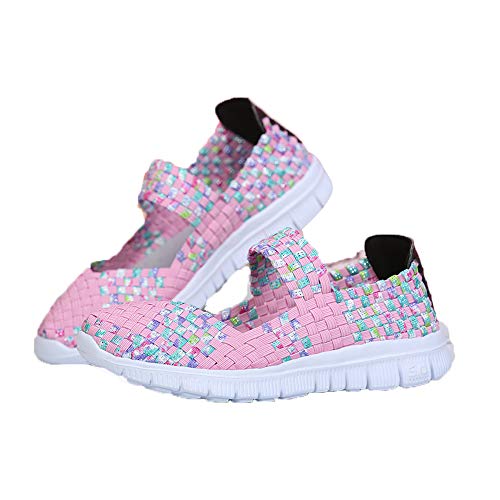 DoGeek Zapatillas Ligeras Tejidas Malla Elastic Sandalias para Mujer Resistentes al Agua Transpirables Zapatos de Verano