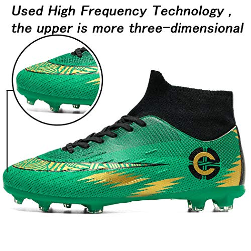 Donbest Botas de Fútbol para Hombre Spike Zapatos de fútbol Profesionales Aire Libre Calzado de Fútbol Atletismo Zapatillas de Fútbol