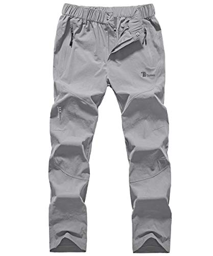 donhobo Pantalones de senderismo para mujer, de secado rápido, ultraligeros, resistentes al desgaste, protección UV, transpirables, pantalones de trekking funcionales. gris XS
