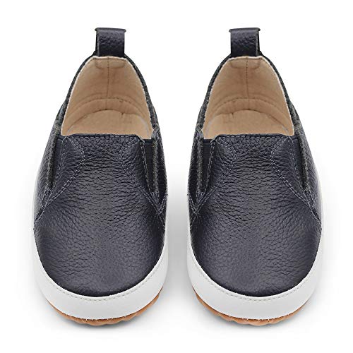 Dotty Fish Zapatos Casuales para Niños. Suelas de Goma para niños y niñas. Zapatos Antideslizantes para niños pequeños. Azul Marino (22.5 EU)