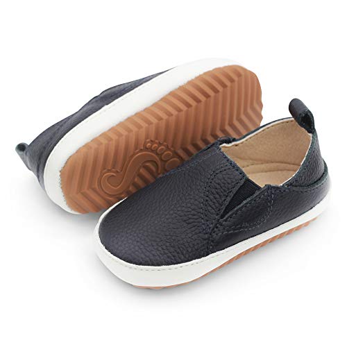 Dotty Fish Zapatos Casuales para Niños. Suelas de Goma para niños y niñas. Zapatos Antideslizantes para niños pequeños. Azul Marino (22.5 EU)