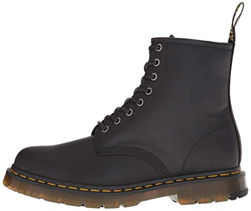 Dr. Martens 1460 8 Eye Boot, Botas de cuero Unisex, Negro (Black Greasy), 42 EU