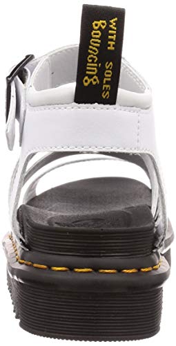 Dr. Martens Blaire, Sandalia Mujer, Piel Hydro Blanca, 37 EU