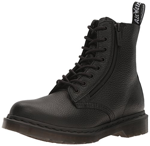 Dr. Martens Pascal W/Zip, Botas con Cremallera, Mujer, Negro (Black Aunt Sally), 38 EU