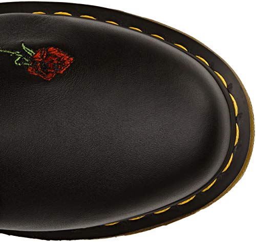 Dr. Martens VONDA Embroidery Black - Botas de Agua para Mujer, 38, Negro