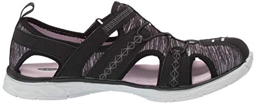 Dr. Scholl's Shoes Sandalia Andrews Fisherman para mujer, negro (tela de nobuck negro.), 35.5 EU