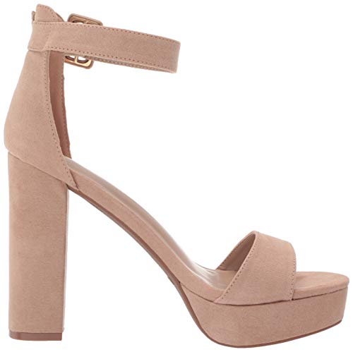 Dream Pairs Hi-Lo Sandalias de Tacón Alto Pump Plataforma Ante para Mujer Desnudo 38 EU/7 US