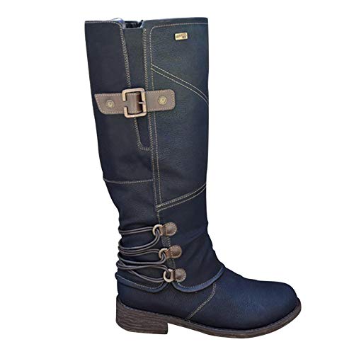 DreamedU Botas De Martin De Mujer Piel Montaña Altas Cabeza Cuadrada Línea Media Y Botas Cortas Nieve Resbaladizo Impermeable Caliente Elegantes Deportivas Otoño Invierno 201019