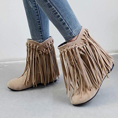 DreamedU Botas De Nieve Invierno Rebajas para Mujer Flecos Borla Cálido Baratas 201027