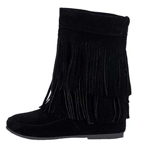 DreamedU Botas Flecos Borla Camperas Altas Mujer De Nieve Senderismo Timberland Baratas Invierno Rebajas Elegantes Comodas Deportivas 201028