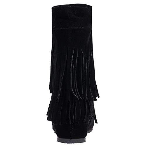 DreamedU Botas Flecos Borla Camperas Altas Mujer De Nieve Senderismo Timberland Baratas Invierno Rebajas Elegantes Comodas Deportivas 201028