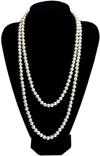 DRESHOW 1920s Accesorios Set Años 20 Fiesta Disfraz Gran Gatsby Diadema, Collar, Guantes,Pendientes, Porta Cigarrillos para Mujeres