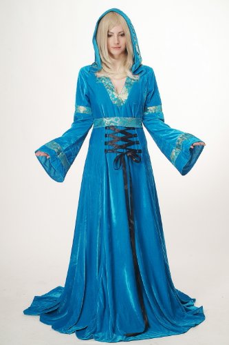 Dress Me Up - L067/42 Disfraz Mujer Vestido Largo Noble Hada Cuentos Medieval Cosplay L067 Talla: 42/ M