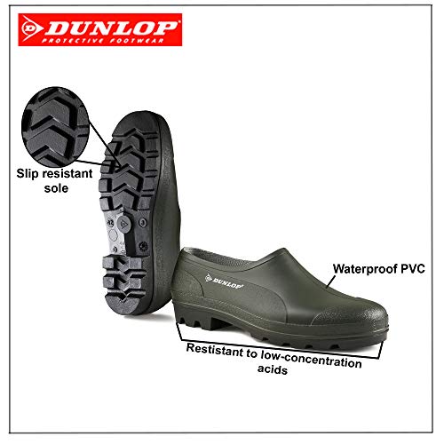 Dunlop Bicolour Zapato Cerrado Professional, Verde/Negro, 42