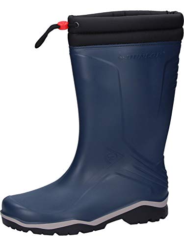 Dunlop K454061 - Botas de goma forradas, Hombre, Azul/Negro, 40