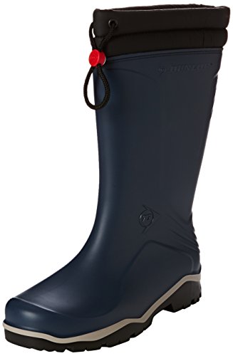 Dunlop K454061 - Botas de goma forradas, Hombre, Azul/Negro, 44