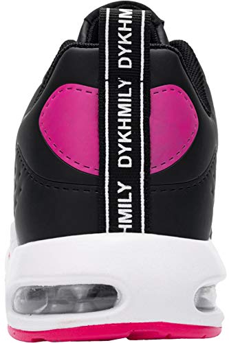 DYKHMILY Zapatos de Seguridad Mujer Ligeros Comodo Zapatos de Trabajo con Punta de Acero Respirable Antideslizante Calzado de Seguridad Deportivo(37EU,Rosa Negro)