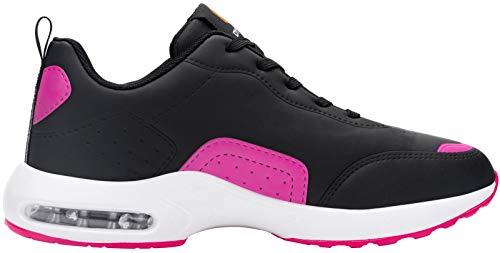 DYKHMILY Zapatos de Seguridad Mujer Ligeros Comodo Zapatos de Trabajo con Punta de Acero Respirable Antideslizante Calzado de Seguridad Deportivo(37EU,Rosa Negro)
