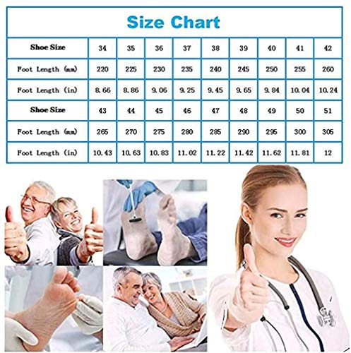 DYWLQ Sandalias para diabéticos para Mujer, para Hombre, Pantuflas Anchas, Calzado quirúrgico, Sandalias con Punta Abierta, cómodos Zapatos Antideslizantes para Interiores y Exteriores-Khaki_39_EU