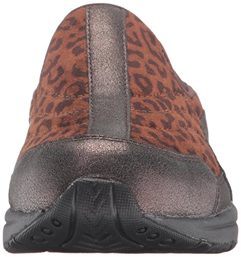 Easy Spirit Women's Traveltime Clog, Dark Brown/Brown/Multi Suede, 5 M US