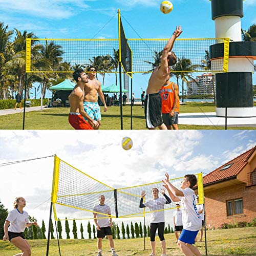 Easy-topbuy Red De Voleibol, Cuatro Cuadrados Red De Bádminton De Tenis Red De Vóley Playa Impermeable Portátil para Jardines, Campus, Playas, Piscinas