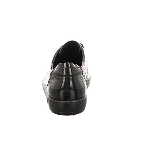 ECCO Soft 2.0, Zapatos de Cordones Derby Mujer, Negro (Black 51052), 40 EU