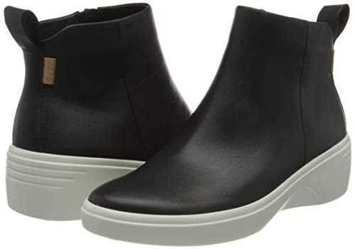 ECCO Soft 7 Wedge Black Droid, Botas Cortas al Tobillo Mujer, Negro, 40 EU