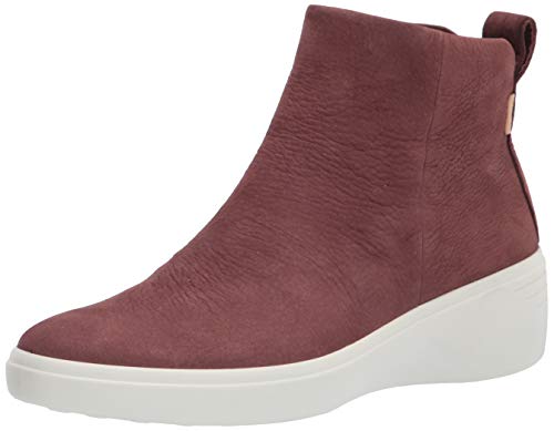 ECCO Soft 7 Wedge Diffuse, Botas Cortas al Tobillo Mujer, Marrón Chocolate, 39 EU