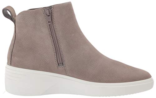 ECCO Soft 7 Wedge Warm Grey Diffuse, Botas Cortas al Tobillo Mujer, Gris Cálido, 38 EU