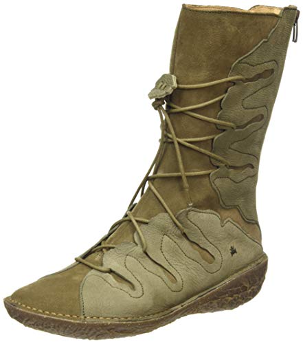 El Naturalista Borago, Bota a la Altura de la Pantorrilla Mujer, Verde (Kaki), 36 EU