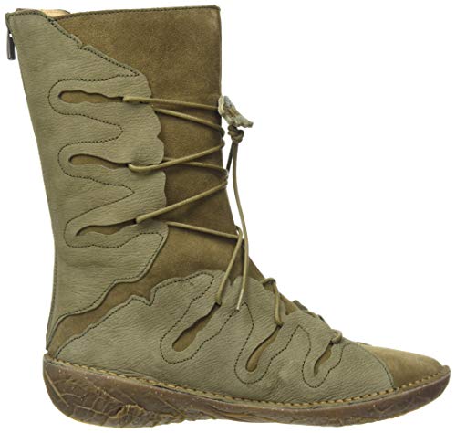 El Naturalista Borago, Bota a la Altura de la Pantorrilla Mujer, Verde (Kaki), 36 EU