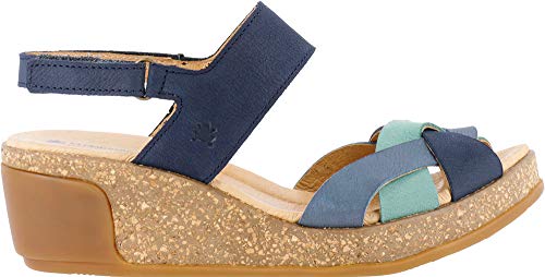 El Naturalista Leaves, Sandalias con Punta Abierta Mujer, Azul (Ocean Mixed Ocean Mixed), 37 EU
