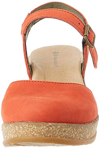 El Naturalista Leaves, Sandalias con Punta Cerrada Mujer, Rojo (Coral Coral), 37 EU