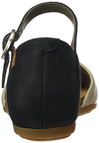 El Naturalista ND54 Pleasant Stella, Sandalia con Pulsera para Mujer, Multicolor (Black/Piedra), 38 EU