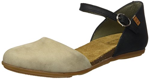 El Naturalista ND54 Pleasant Stella, Sandalia con Pulsera para Mujer, Multicolor (Black/Piedra), 38 EU