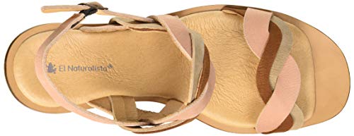 El Naturalista Trivia, Zapatos de tacón con Punta Abierta para Mujer, Rosa (Candy Mixed Candy Mixed), 38 EU